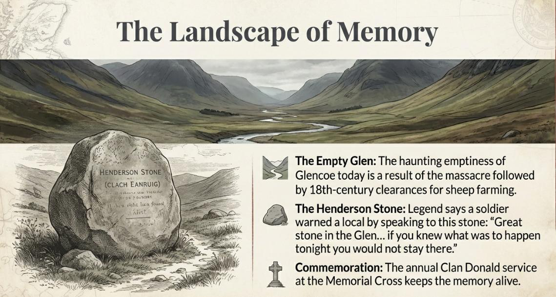 Mist-covered peaks and rugged terrain of the Glen of Glencoe