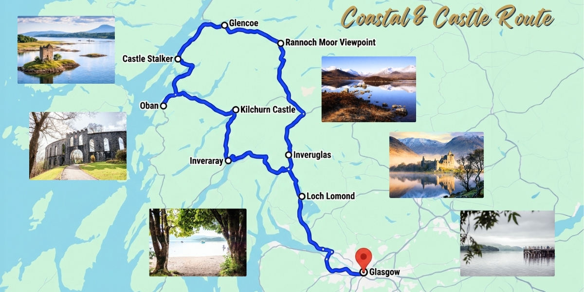 Map of Coastal & Castle Routes